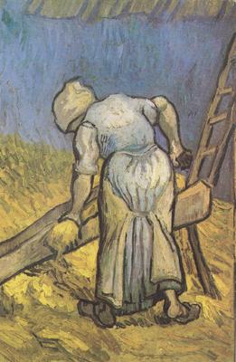 Vincent Van Gogh Peasant Woman Cutting Straw (nn04) oil painting image